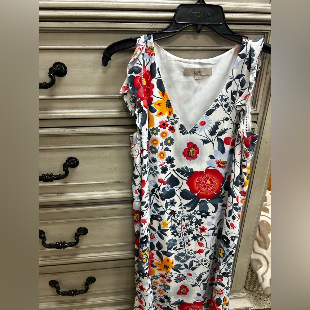 Loft floral sleeveless dress - Picture 2 of 6